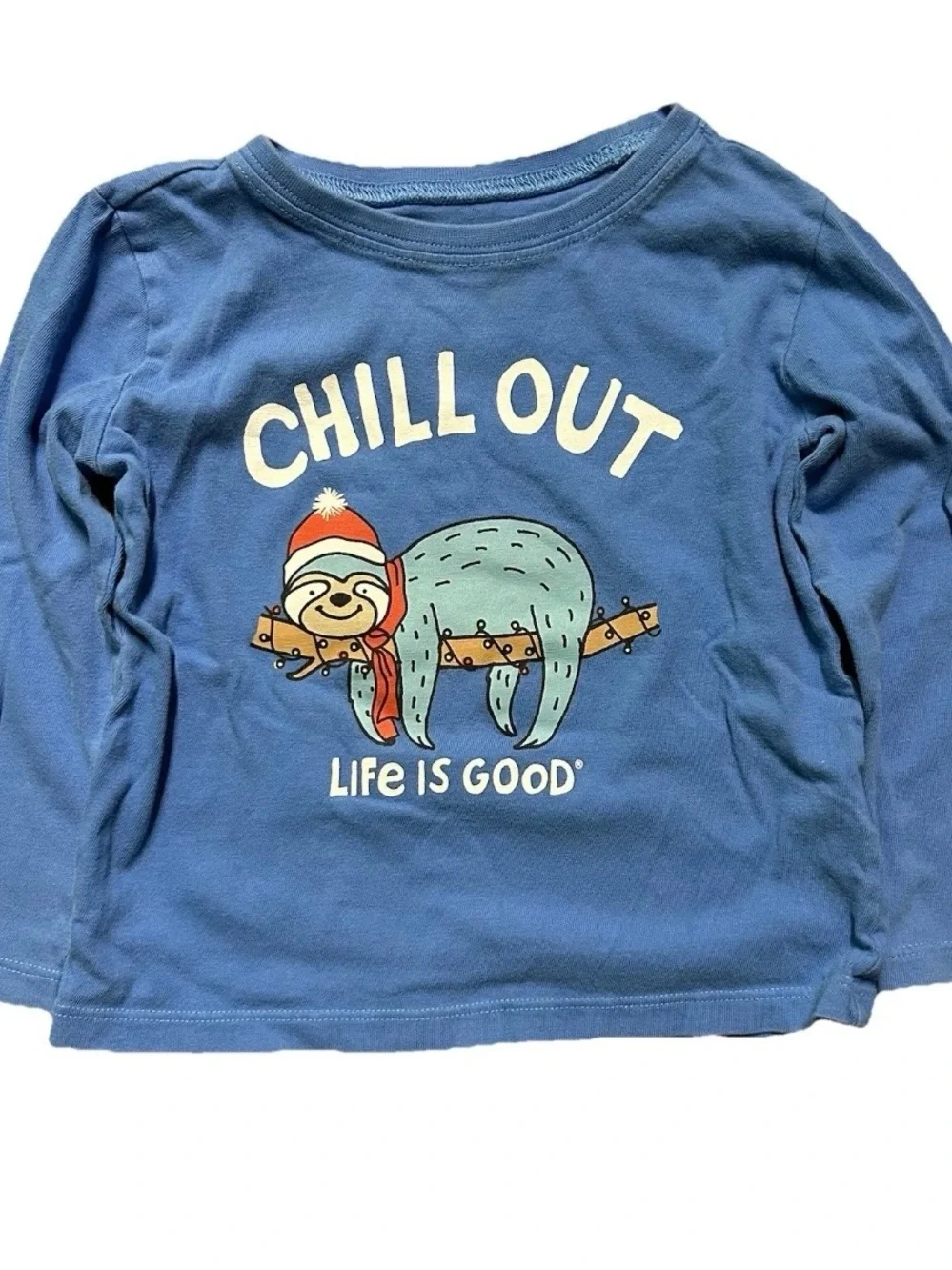Toddler Winter Tops Life Is Good Long Sleeve Red Sweater Penguin Size 3T